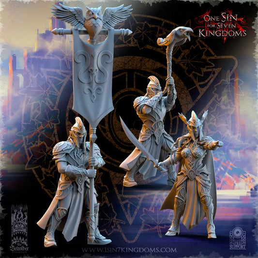 Guerriers de Silvermoor — état-major de 3 figurines, rendu du créateur