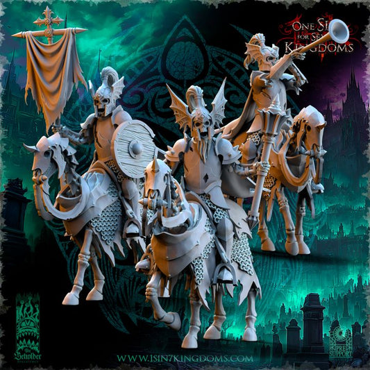 Chevaliers des tombes — état-major de 3 figurines, rendu du créateur