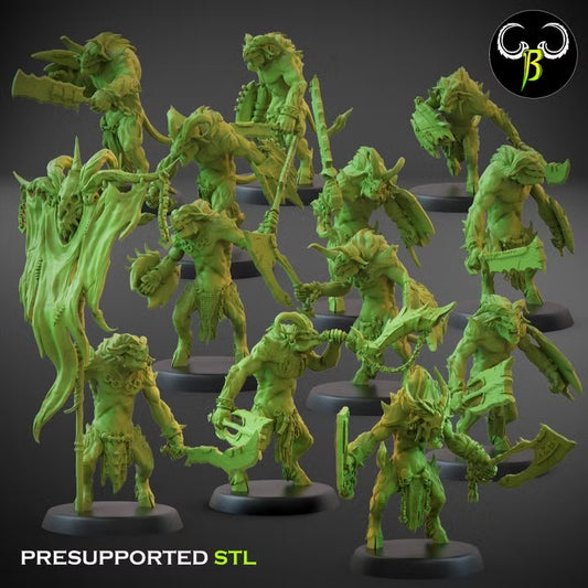 Escouade de pillards à boucliers — 12 figurines — dont état-major