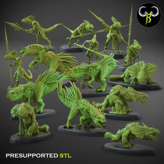 Meute de chasse saurienne — Meute complète — 14 figurines