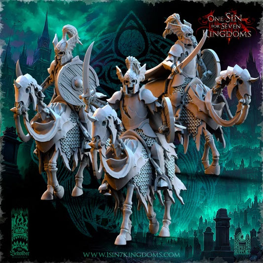 Chevaliers des tombes — Épées et boucliers — 3 figurines