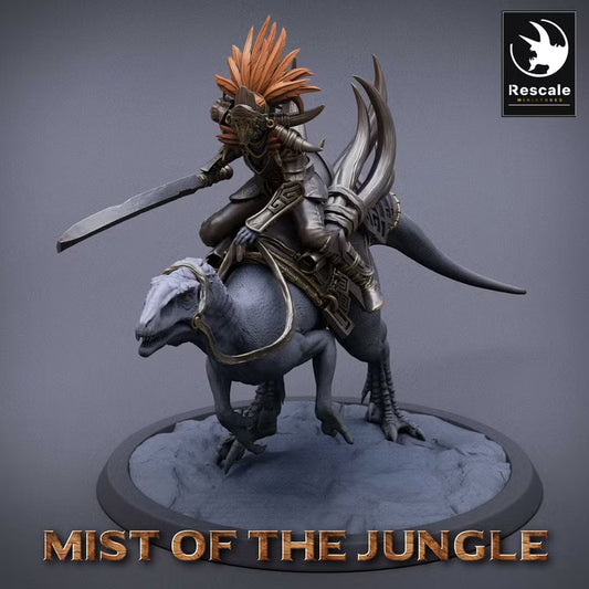 Chevaucheuses amazones sur raptors — Rescale Miniatures