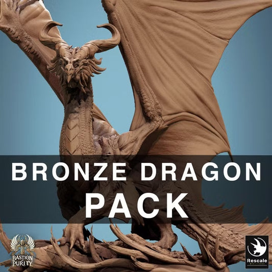 Dragons de bronze légendaires — visuel original Rescale Miniatures