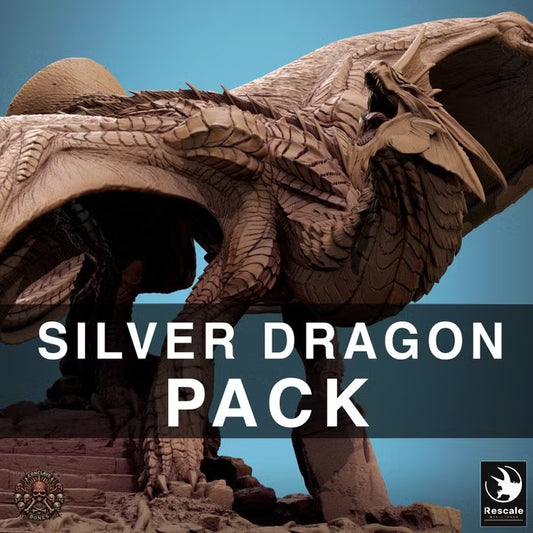 Dragons d’argent — sculpture 2024 — visuel original Rescale Miniatures