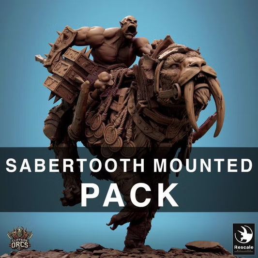 Chevaucheurs de tigres à dents de sabre — visuel original Rescale Miniatures