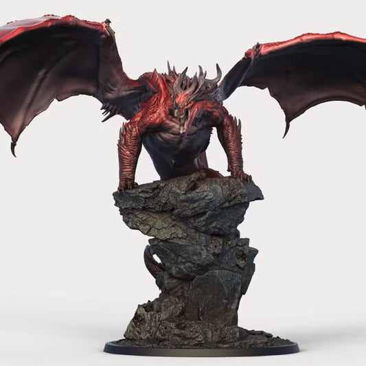 Dragon rouge — sculpture 2024 — visuel original Rescale Miniatures