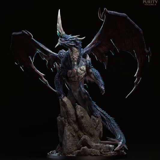Dragon bleu — sculpture 2024 — rendu du créateur
