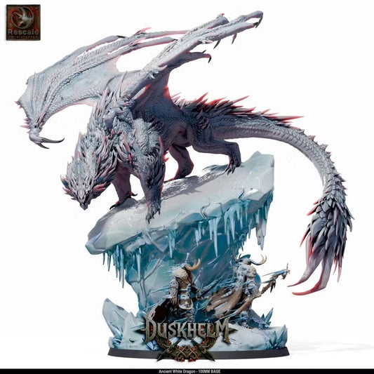 Dragon blanc ancien — rendu original Rescale Miniatures