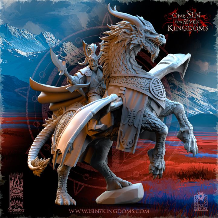 Hayoran sur cheval-dragon impérial