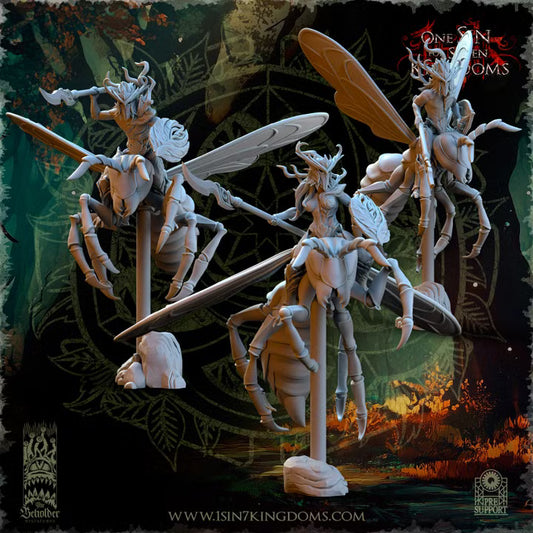 Evergreen Elves Spirits of the Forest Riders with Lance — rendu du créateur