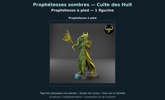 Prophétesses sombres — Culte des Huit — Prophétesse à pied — 1 figurine