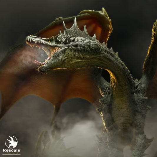 Dragon vert légendaire — visuel original Rescale Miniatures