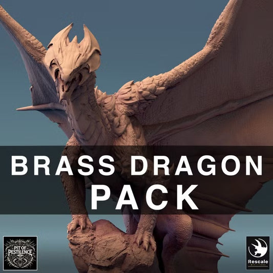 Dragons de laiton légendaires — visuel original Rescale Miniatures