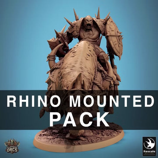 Chevaucheurs de rhinocéros — visuel original Rescale Miniatures