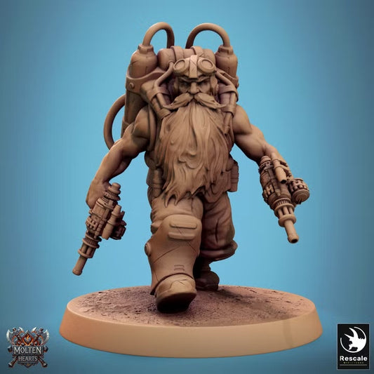 Nains steampunk — visuel original Rescale Miniatures