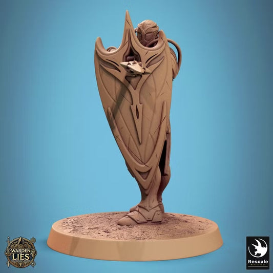 Sentinelles elfes lunaires — visuel original Rescale Miniatures