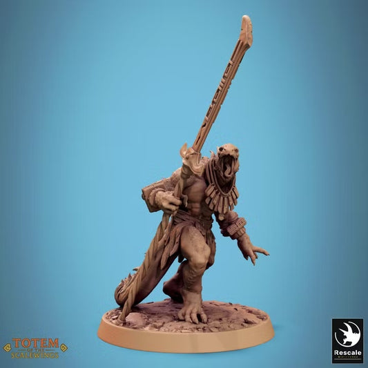 Élite Warfang hommes-lézards — visuel original Rescale Miniatures