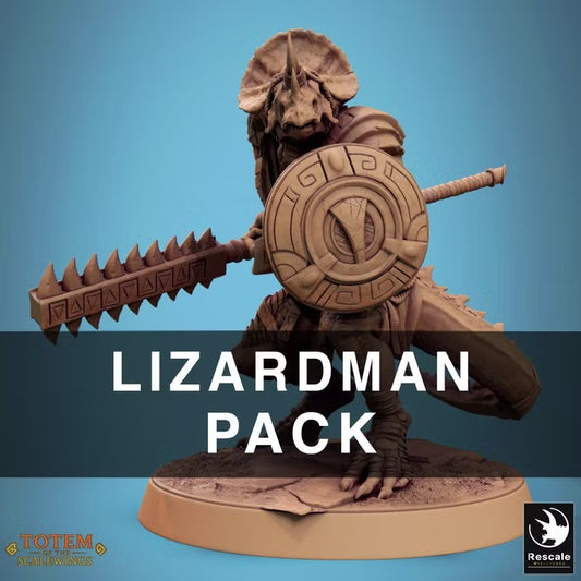 Guerriers Grimscale hommes-lézards — visuel original Rescale Miniatures