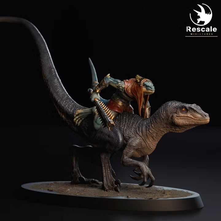 Chevaucheurs de vélociraptors jurassiques