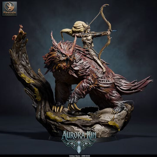 Ours-hibou Aurora — rendu original Rescale Miniatures