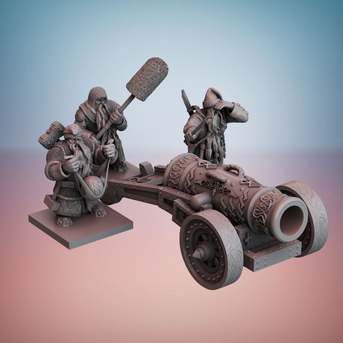 Canon nain et ses servants